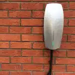 Electric Vehicle Home Charger on Exterior Wall