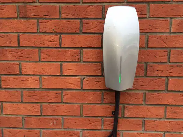 Electric Vehicle Home Charger  on Exterior Wall
