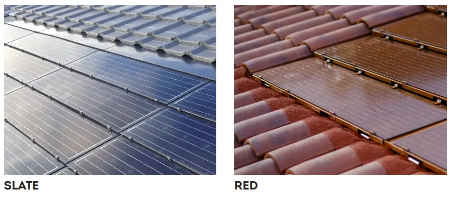 Edilians Solar Max Tiles, available in Slate and Red.